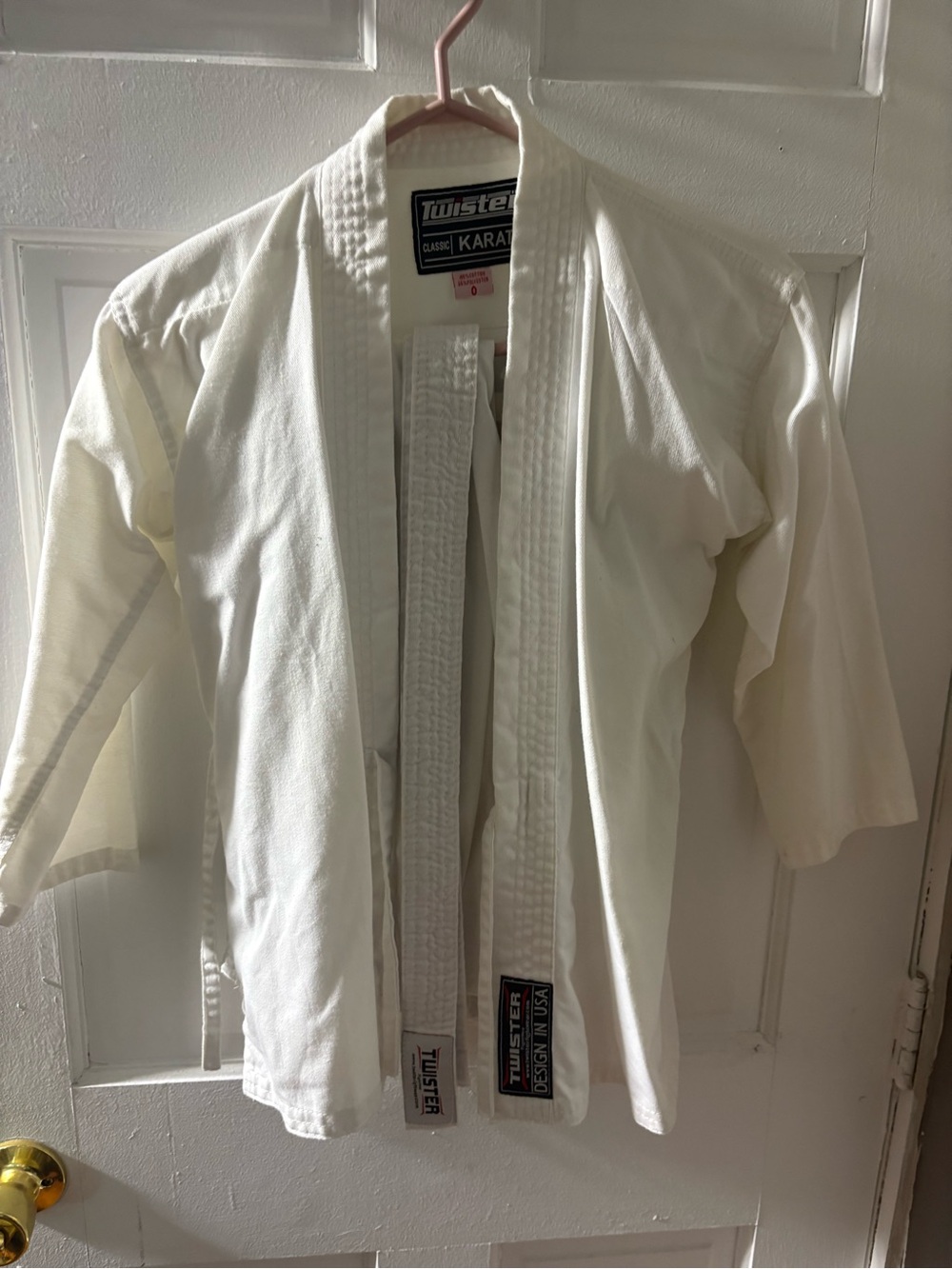 Custom Made Miyagi-do Karate Twister White Karate Costume Size 0